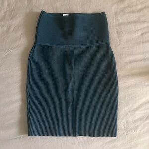 Aritzia teal mini skirt